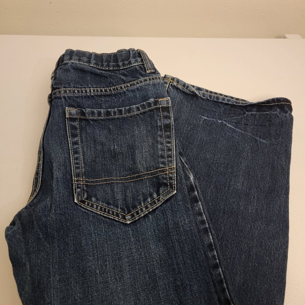 Old Navy Boys Jeans Size 14 Regular Straight Denim Blue Adjustable Waist